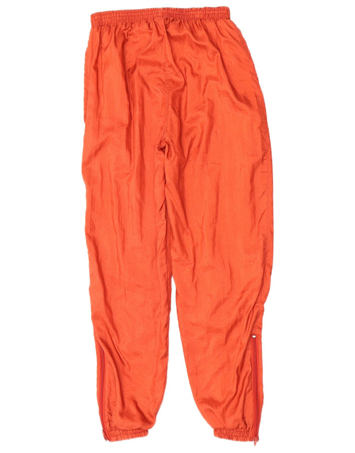 VINTAGE Herren-Trainingshose, Jogginghose, mittelorangefarbenes Nylon