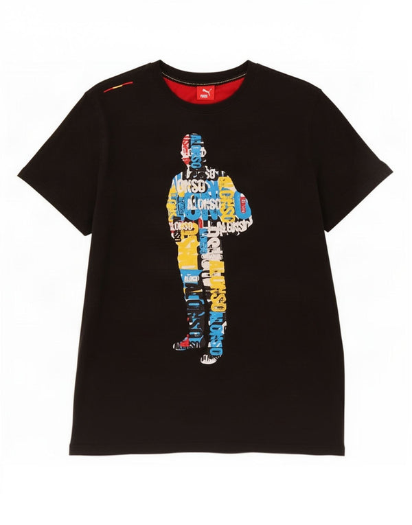Puma Herren Grafik T-Shirt Top 2XL Schwarz