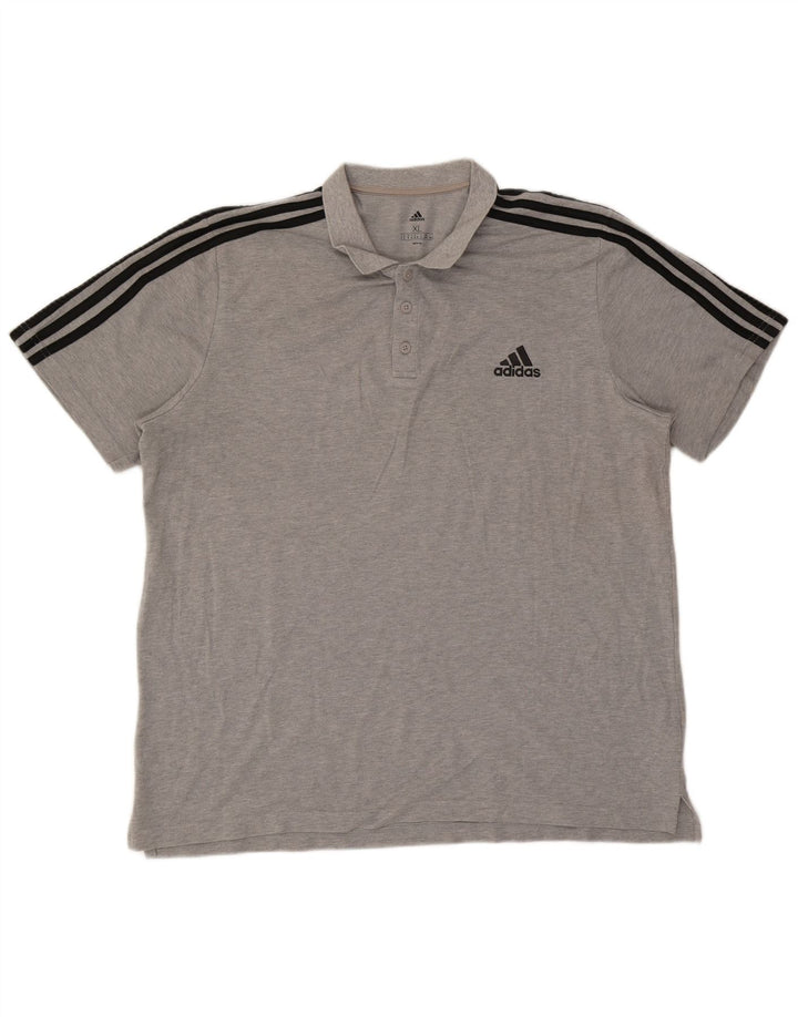 Adidas Herren Poloshirt XL Grau Baumwolle
