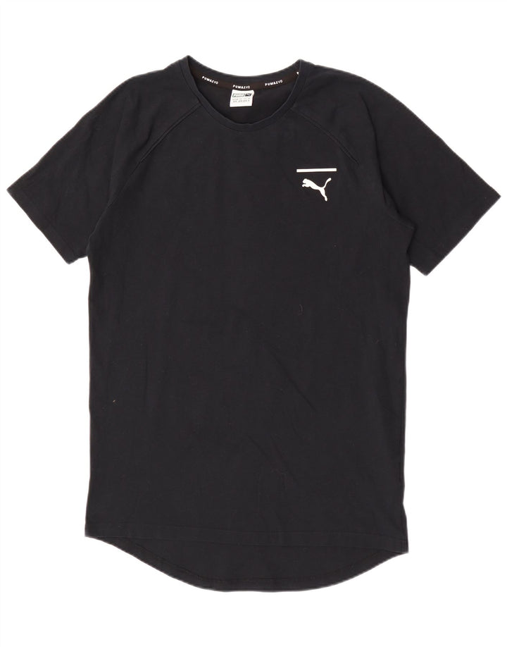 Puma Herren Grafik T-Shirt Top Mittelschwarz Baumwolle