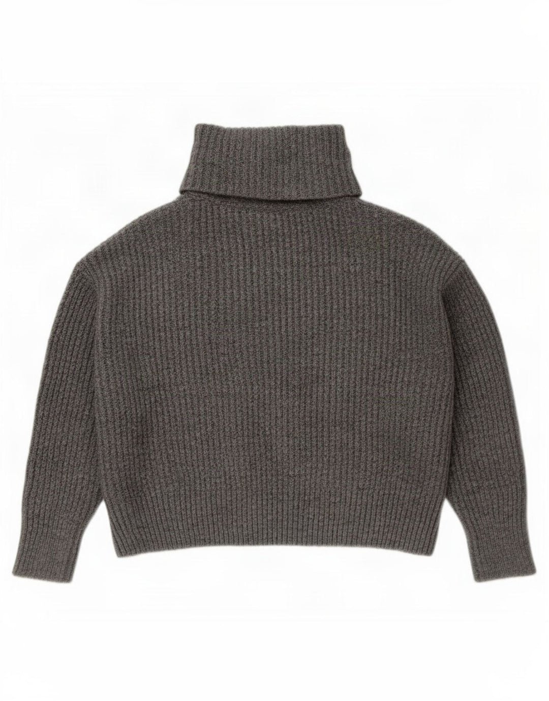 Übergroßer Rollkragenpullover von Zara für Damen, UK 14, mittelgraues Acryl