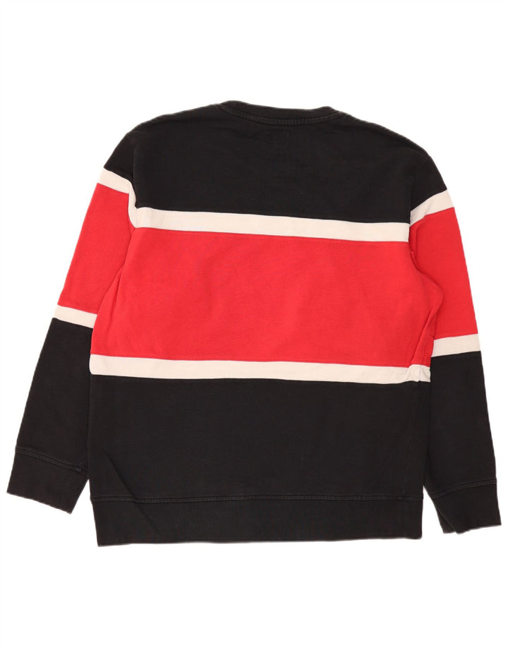 Levi's Herren-Sweatshirt mit Grafik, groß, schwarze Farbblock-Baumwolle