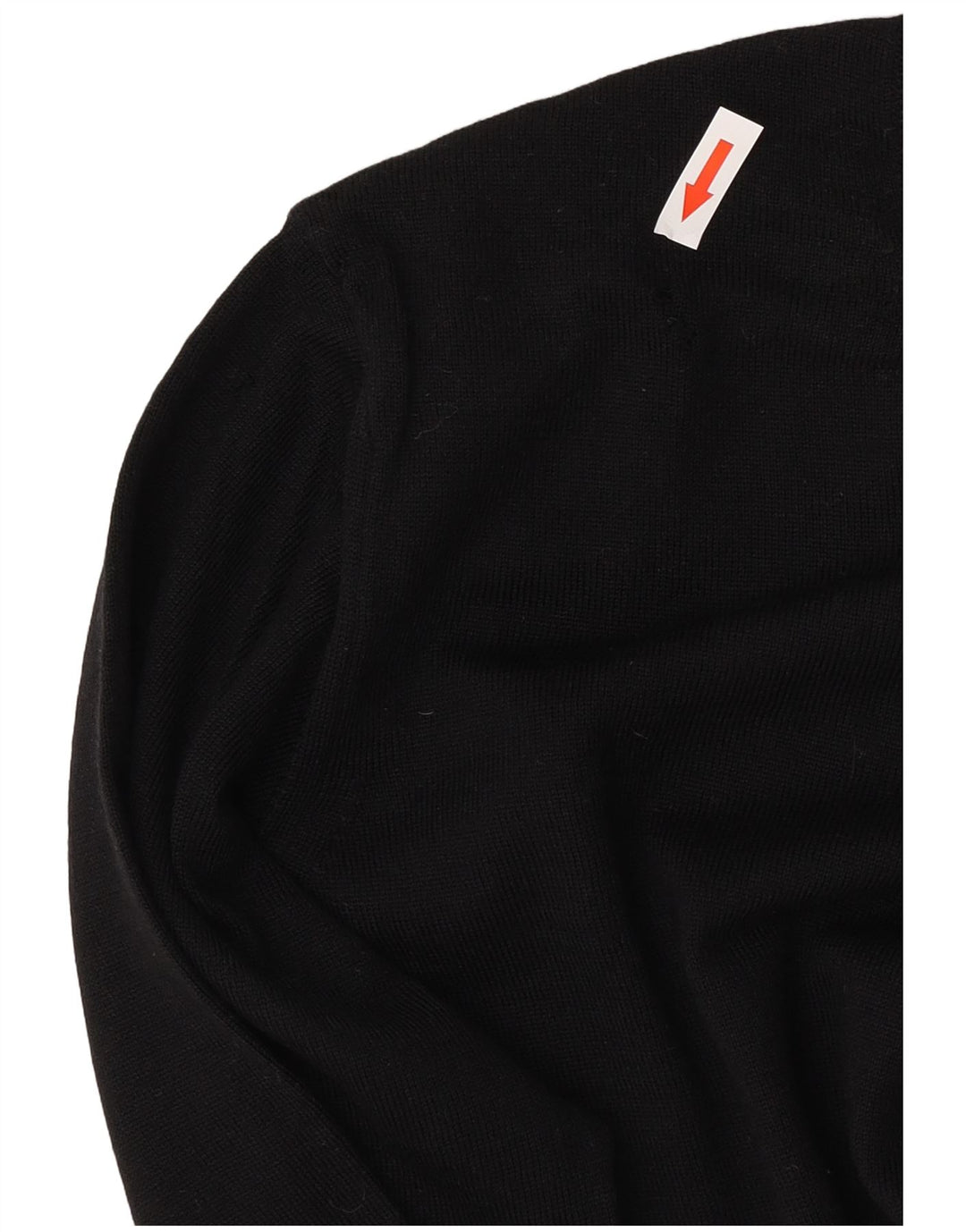 Zara Herren-Pullover mit Rundhalsausschnitt, Größe S, schwarze Wolle
