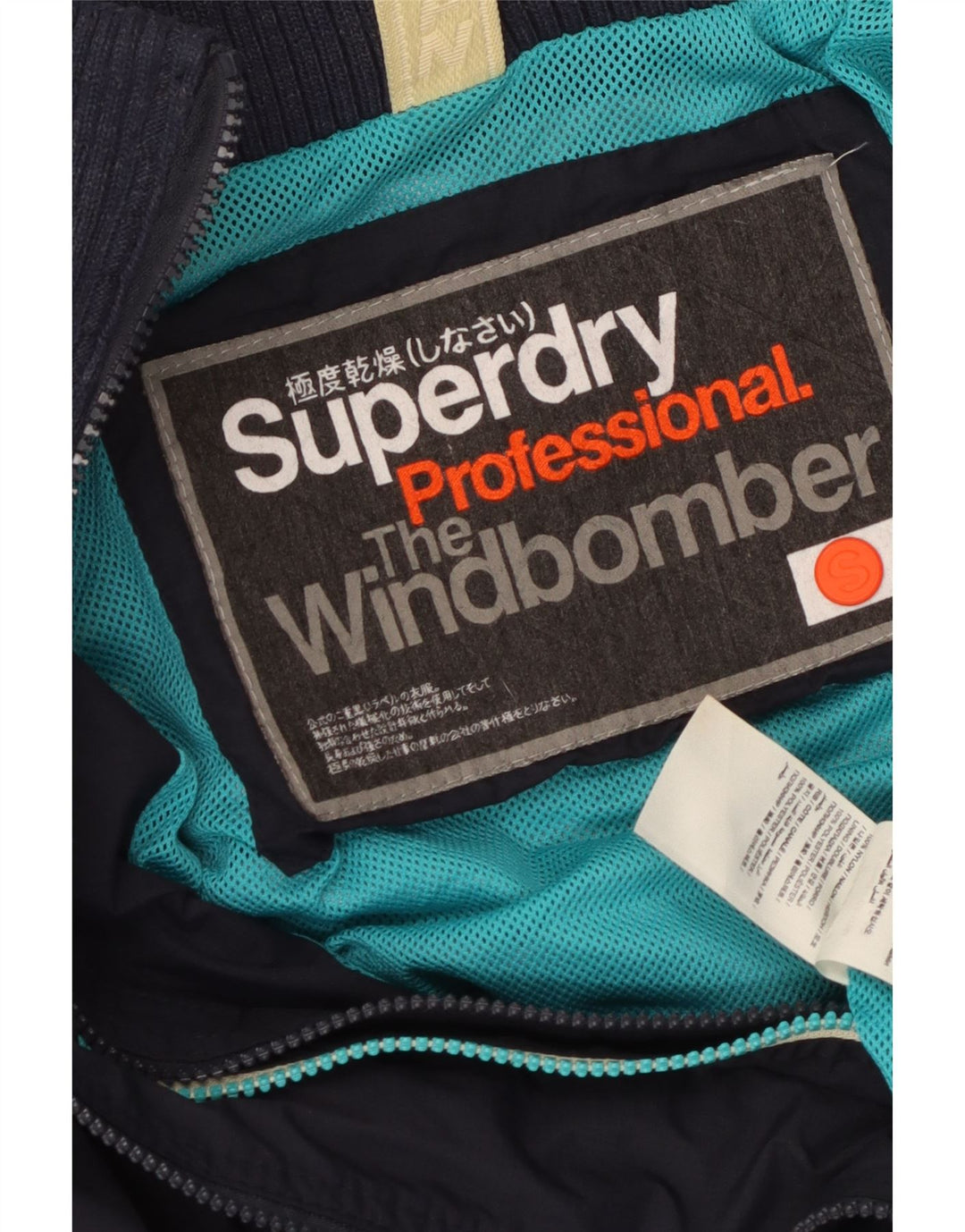 Superdry Damen The Windbomber Graphic Regenjacke UK 10 Small Marineblau