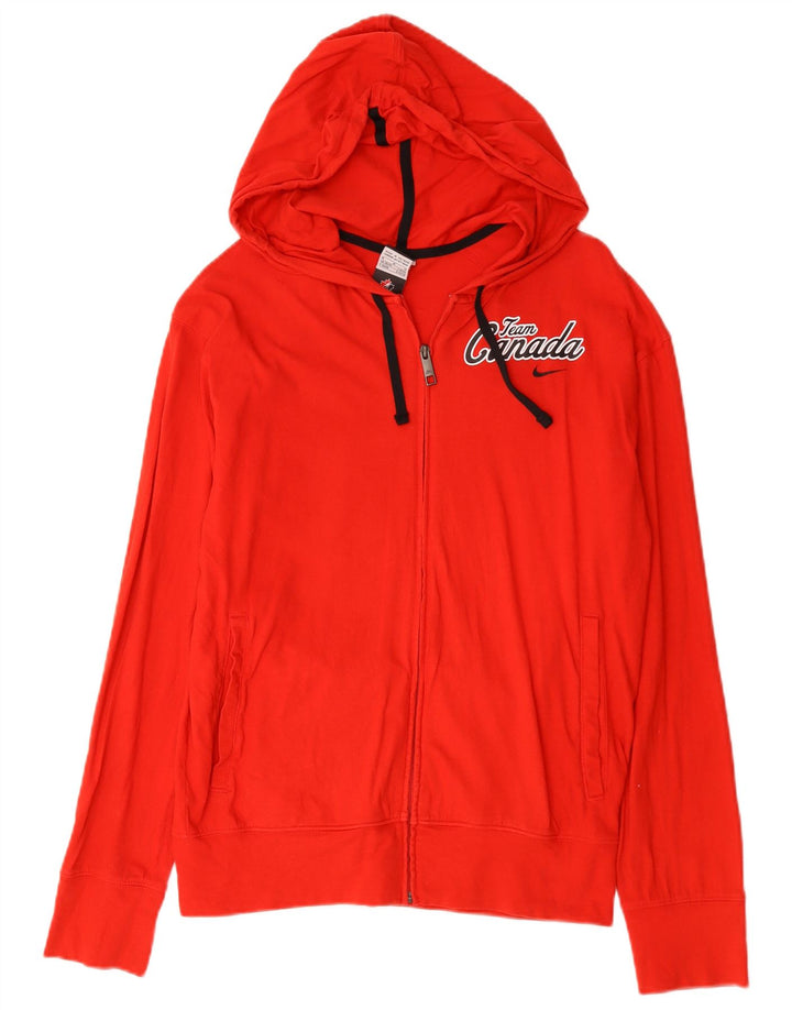 Nike Herren Canada Graphic Zip Hoodie Pullover Mittelrote Baumwolle