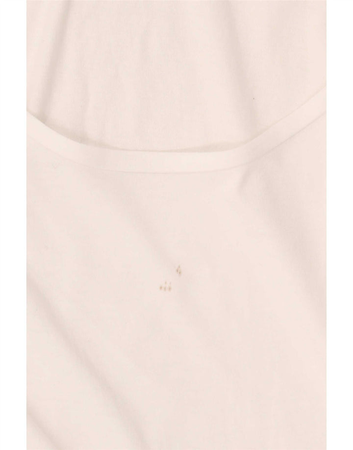 Guess Damen T-Shirt Top UK 8 Small Weiße Baumwolle