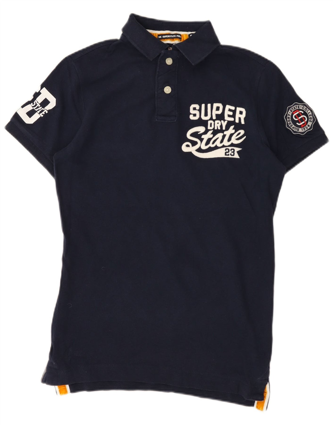 Superdry Herren Rugby-Poloshirt mit Grafik, mittelgroß, Marineblau