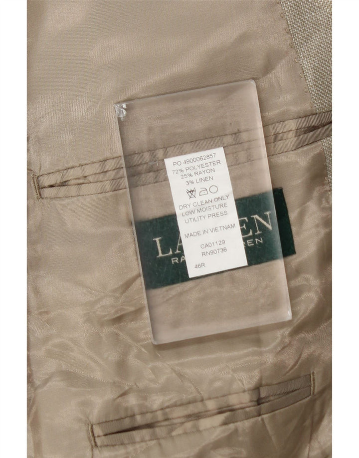 Ralph Lauren Herren-Blazer mit 2 Knöpfen, UK 46, 2XL, graues Polyester