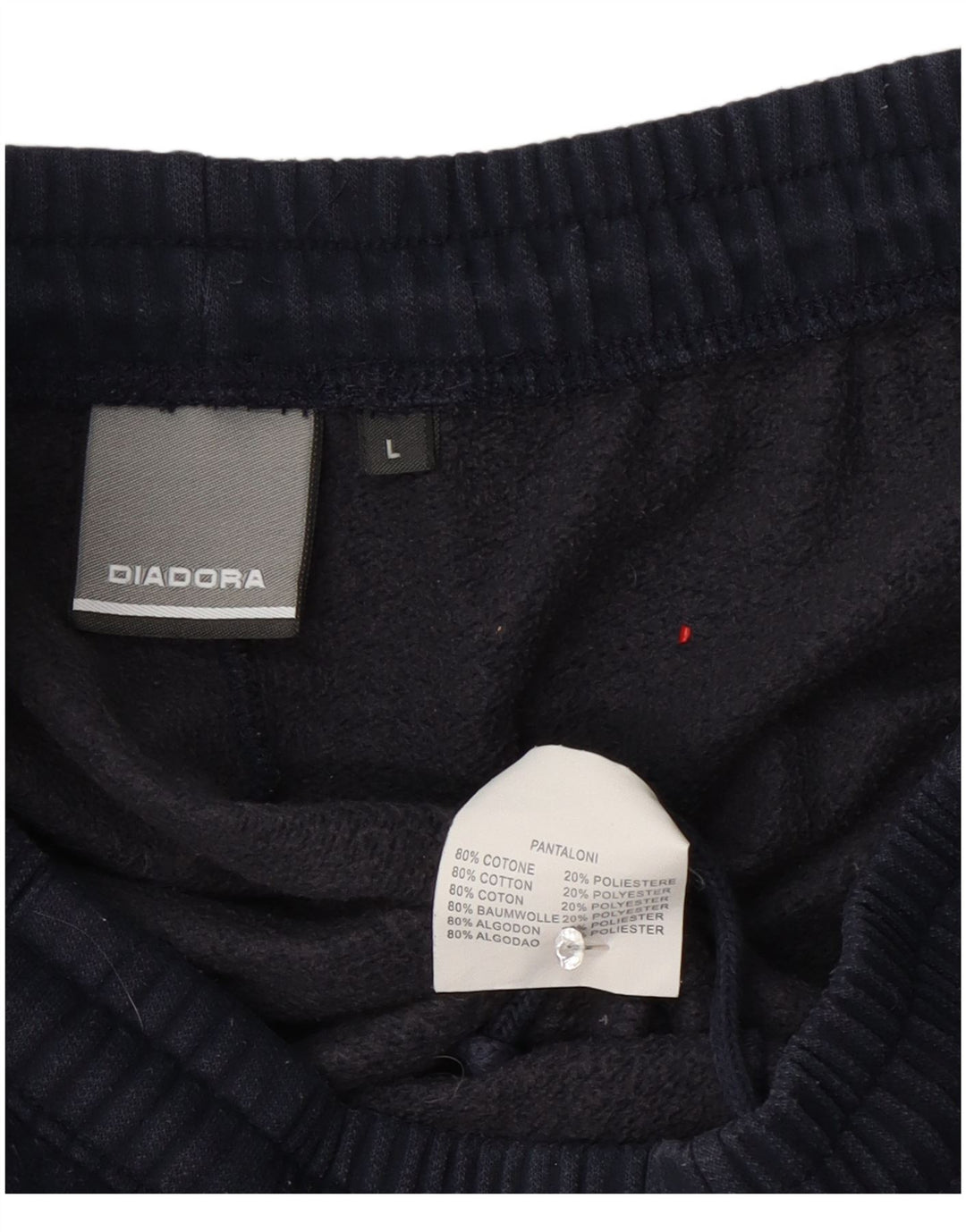 Diadora Herren-Trainingshose, große marineblaue Baumwolle