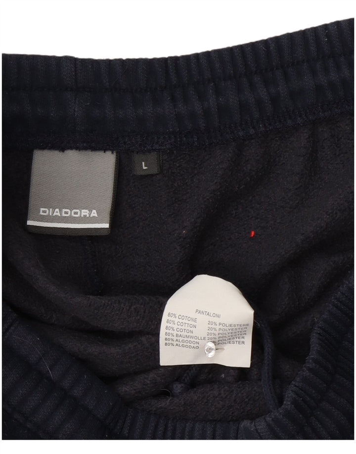 Diadora Herren-Trainingshose, große marineblaue Baumwolle