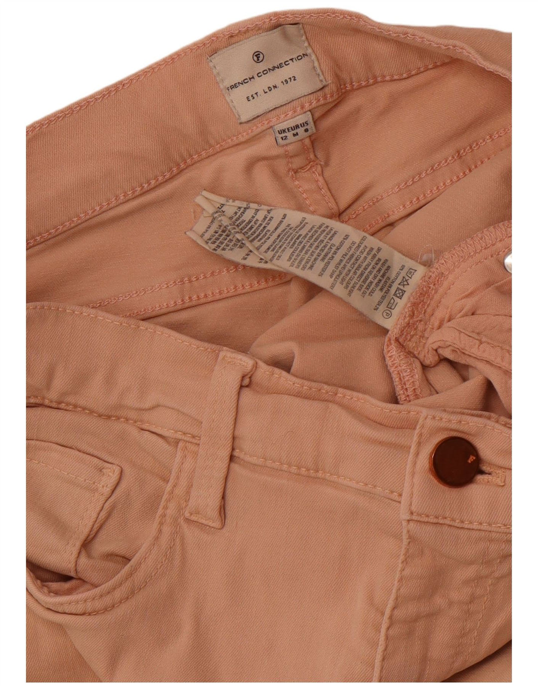 French Connection Damen Skinny Jeans UK 12 Medium W30 L29 Rosa Baumwolle