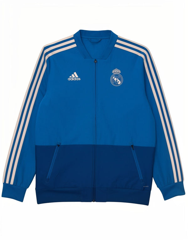 Adidas Jungen Real Madrid Trainingsanzug Top Jacke 15-16 Jahre Blau Sport