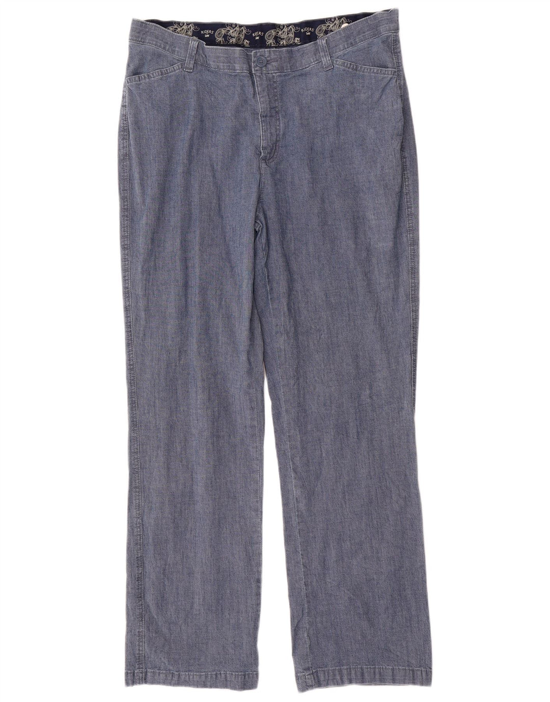 LEE Damen Riders Freizeithose mit hoher Taille, US 18, 2XL, W36, L31, Blau