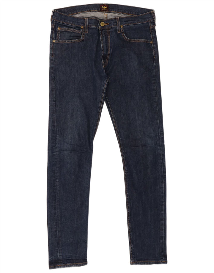 Lee Herren Slim Jeans W33 L32 Blaue Baumwolle