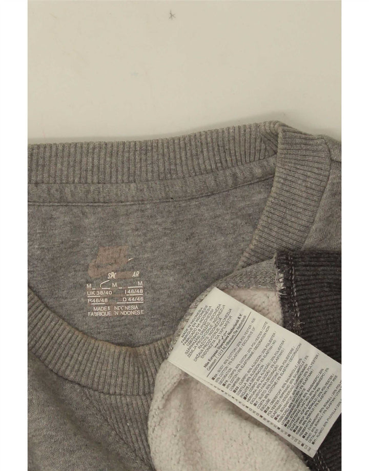 Nike Herren Sweatshirt Pullover UK 38/40 Mittelgrau gefleckte Baumwolle
