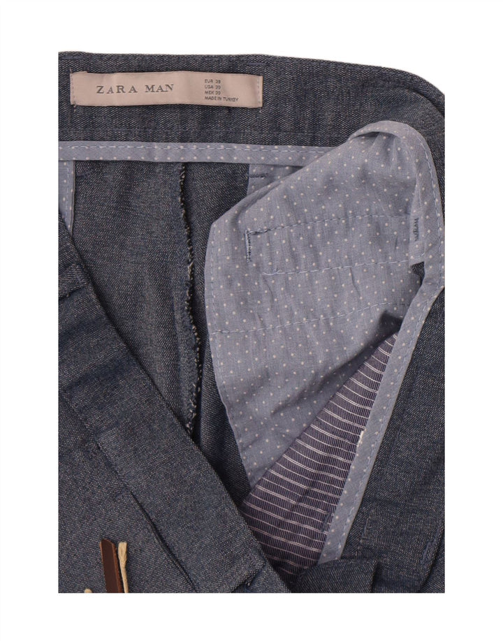 Zara Slim Chino-Hose für Herren, EU 38, Größe S, W30, L28, Grau
