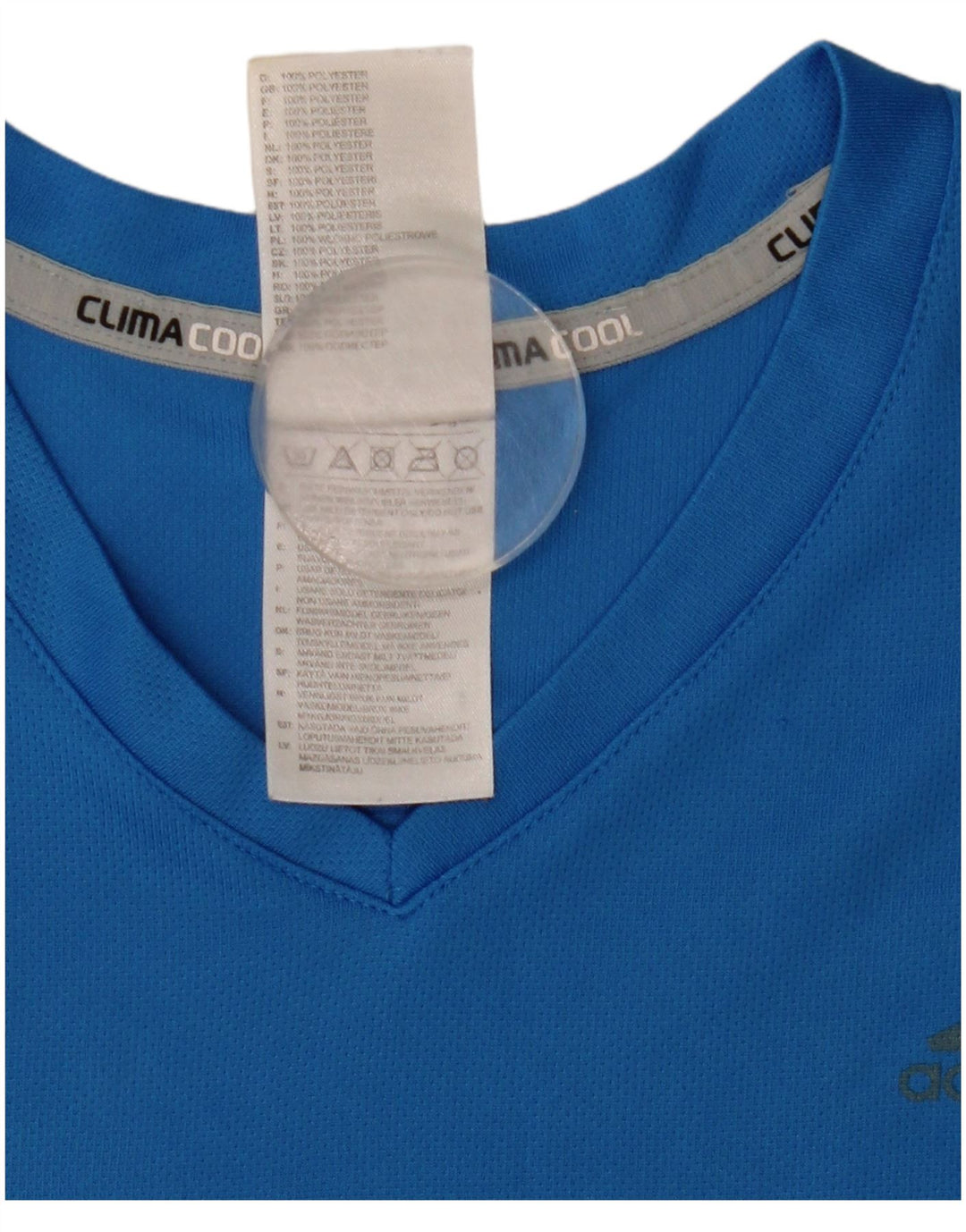 Adidas Damen Laufshirt Langarm UK 14 Mittelblau Polyester Sport