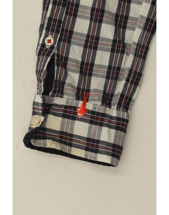 TOM TAILOR Mens Shirt Small Navy Blue Check Cotton Vintage Tom Tailor and Second-Hand Tom Tailor from Messina Hembry 