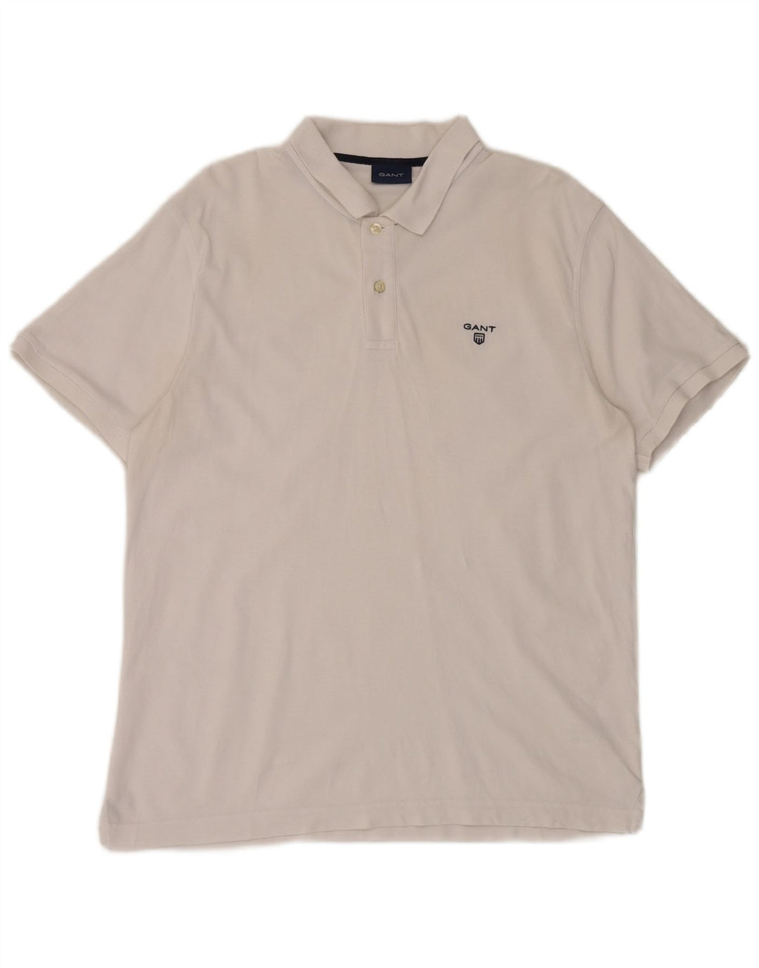 Gant Herren-Poloshirt, groß, aus weißer Baumwolle