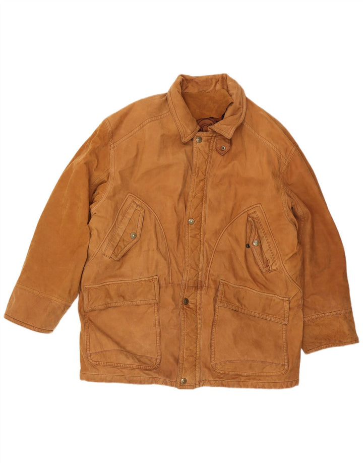 Vintage Herren Wildlederjacke IT 52 XL Braunes Leder