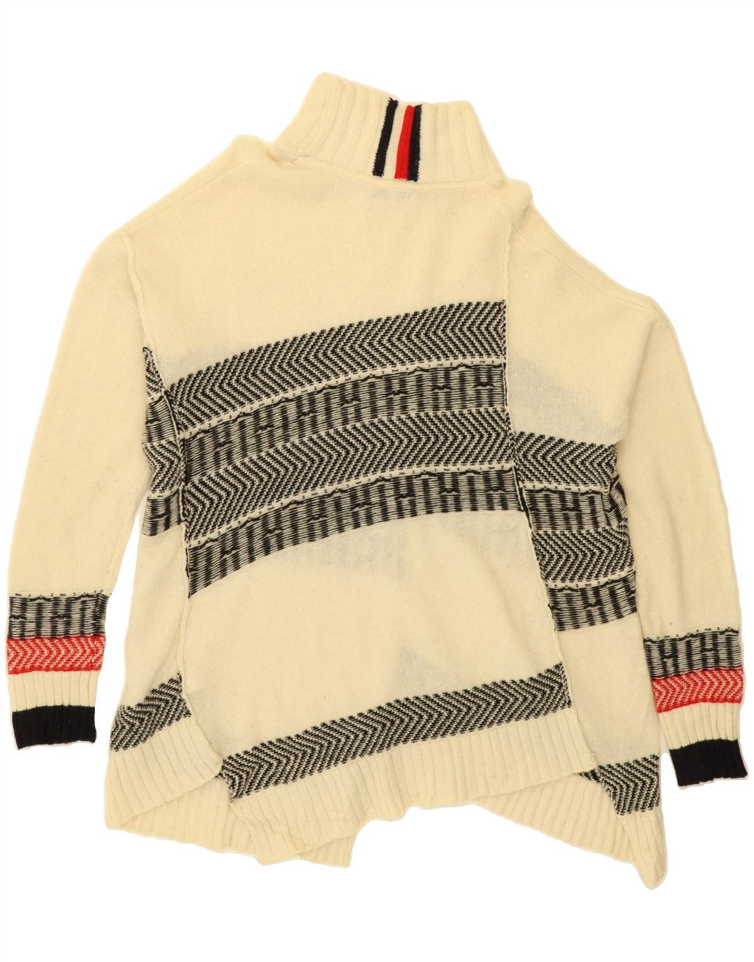 TOMMY HILFIGER Womens Turtle Neck Jumper Sweater UK 16 Large Off White Vintage Tommy Hilfiger and Second-Hand Tommy Hilfiger from Messina Hembry 