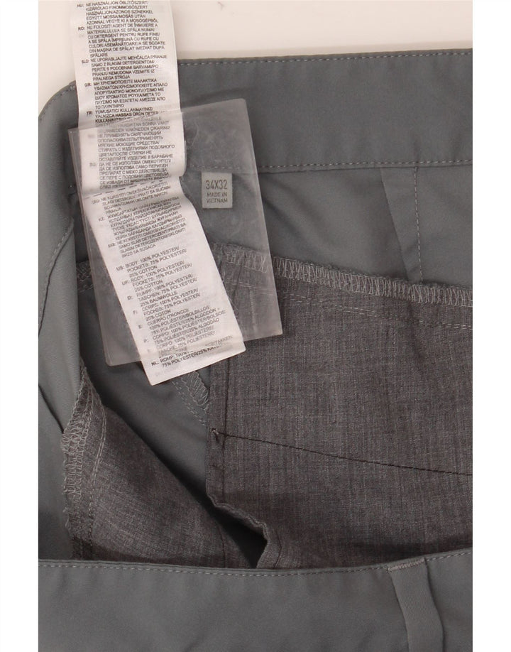 ADIDAS Herren Slim Chino Hose W34 L32 Grau Polyester