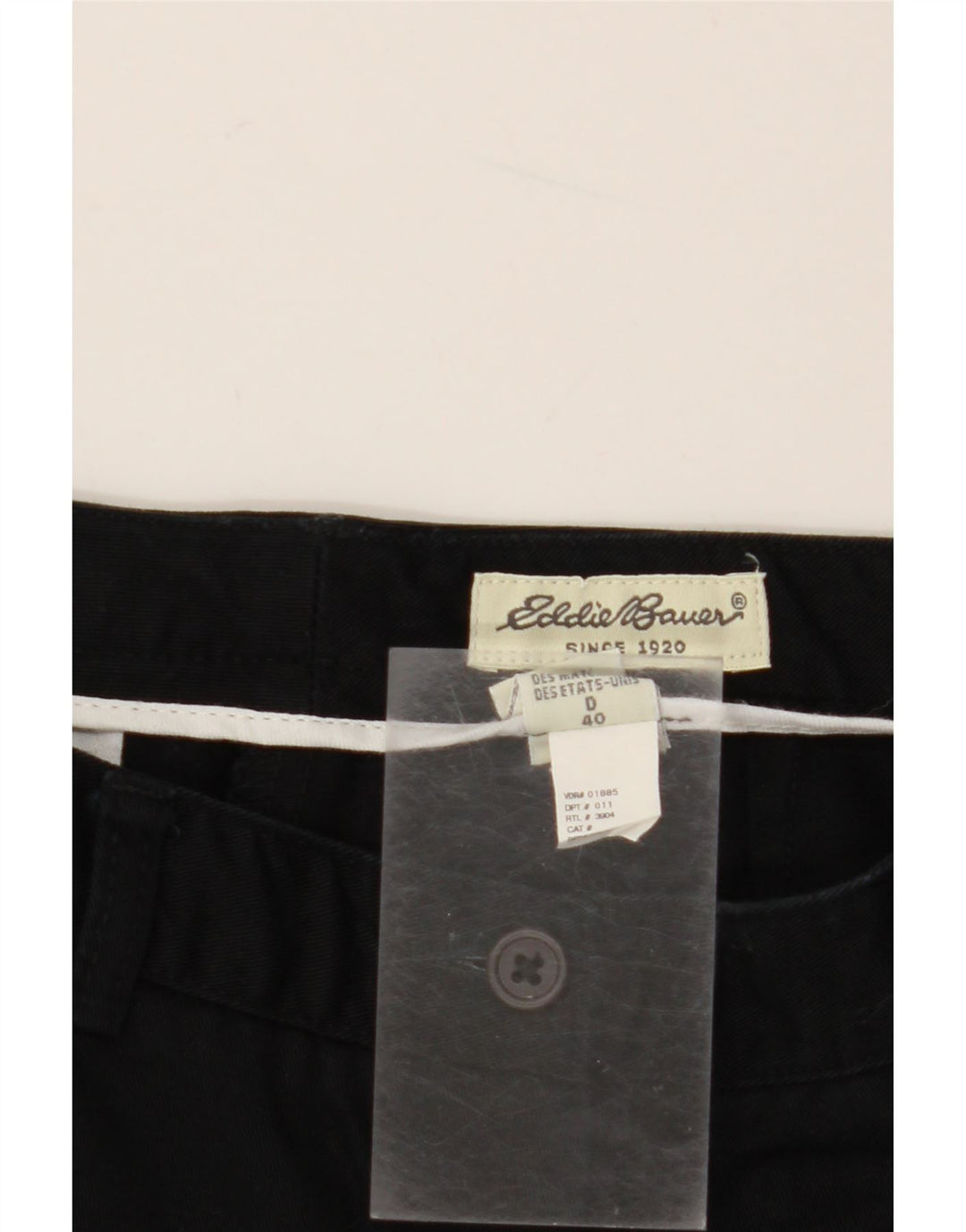 EDDIE BAUER Damen gerade Chinohose EU 40 Medium W30 L30 Schwarz