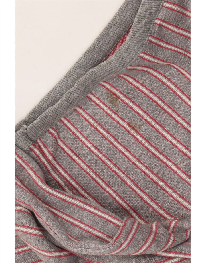 Mustang Herren T-Shirt Top XL grau gestreift aus Baumwolle