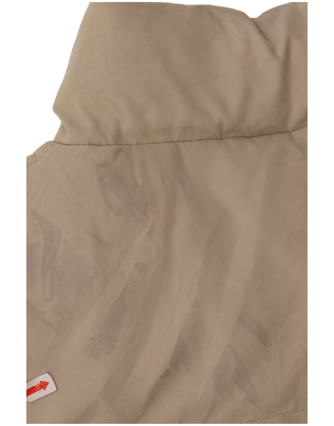 Gefütterte Herrenweste mit grünen Blättern, UK 44, 2XL, Beige, Polyester