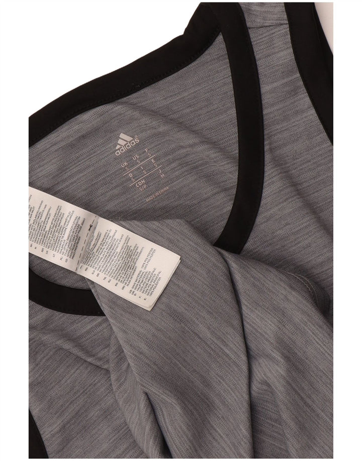 Adidas Herren Weste Top Small Grau geflecktes Polyester