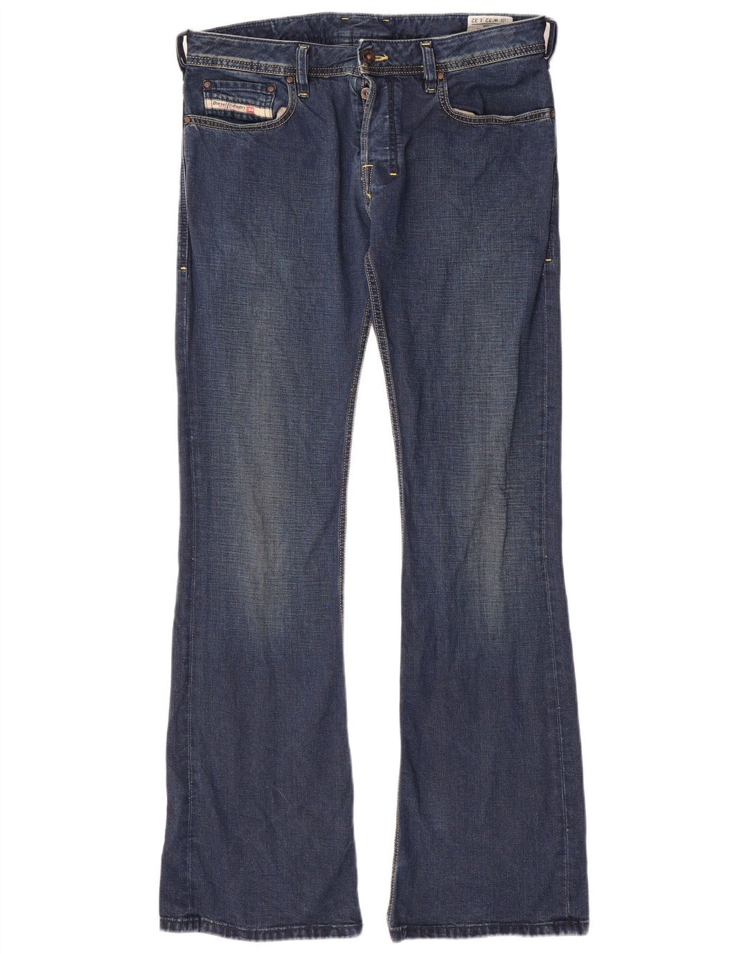 Diesel Herren Bootcut Jeans W32 L33 Blaue Baumwolle