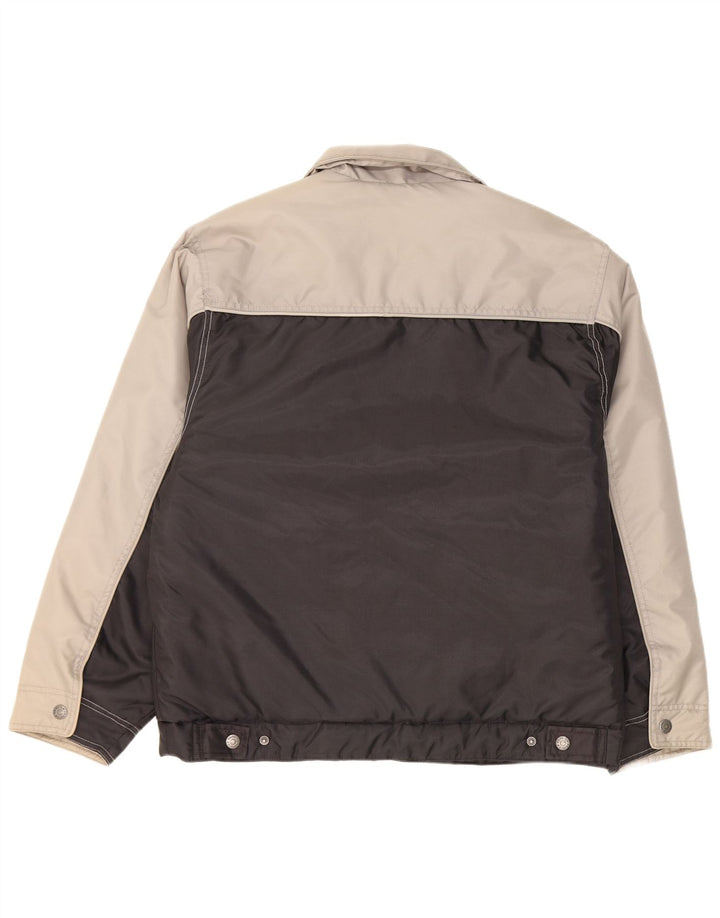 Le Frog Herren Wattierte Jacke IT 48/50 Mittelschwarzes Colourblock-Polyester