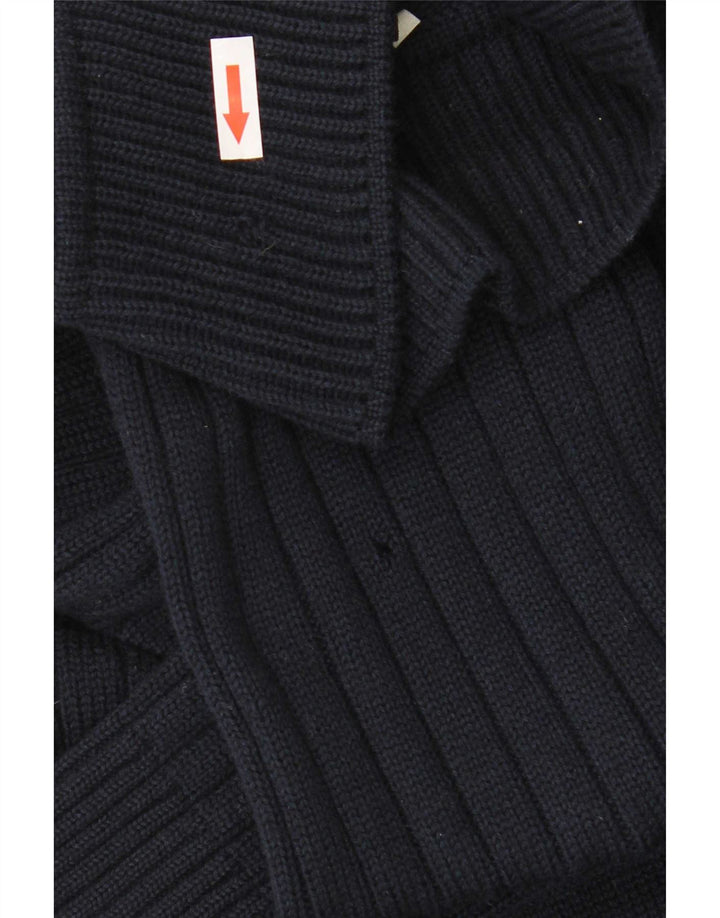 Ranger Herren-Strickjacke, IT 50, mittleres Marineblau, Colourblock-Schurwolle