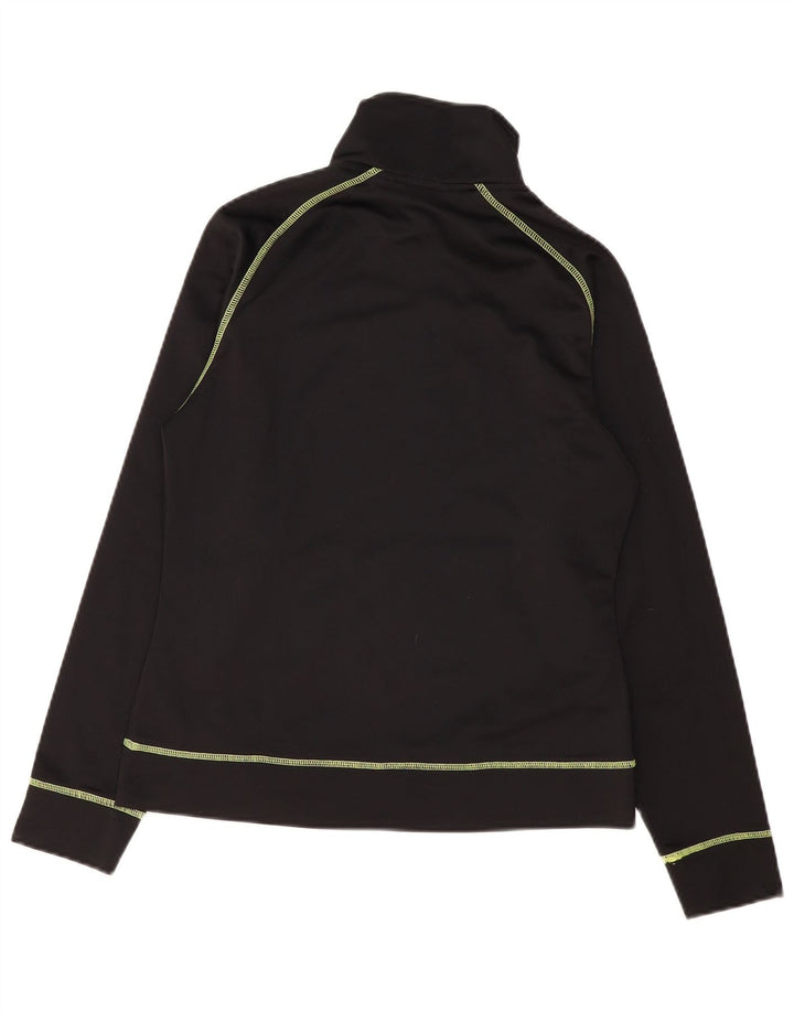 ASICS Damen-Trainingsanzug-Top-Jacke UK 12 Mittelschwarzes Polyester