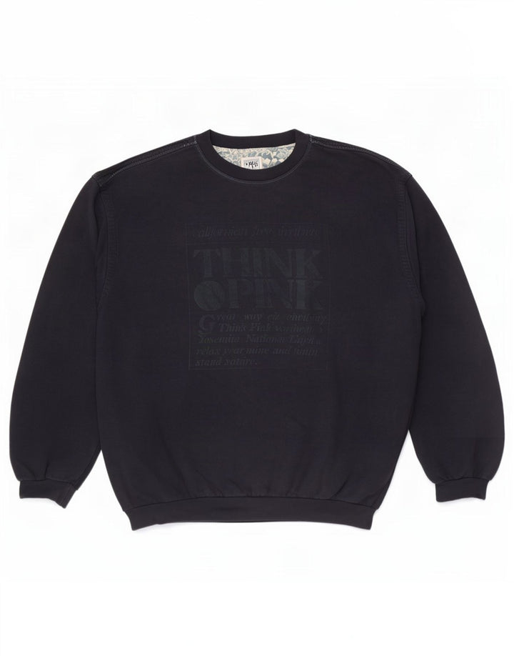 Think Pink Herren-Sweatshirt mit Grafik, 2XL, Marineblau