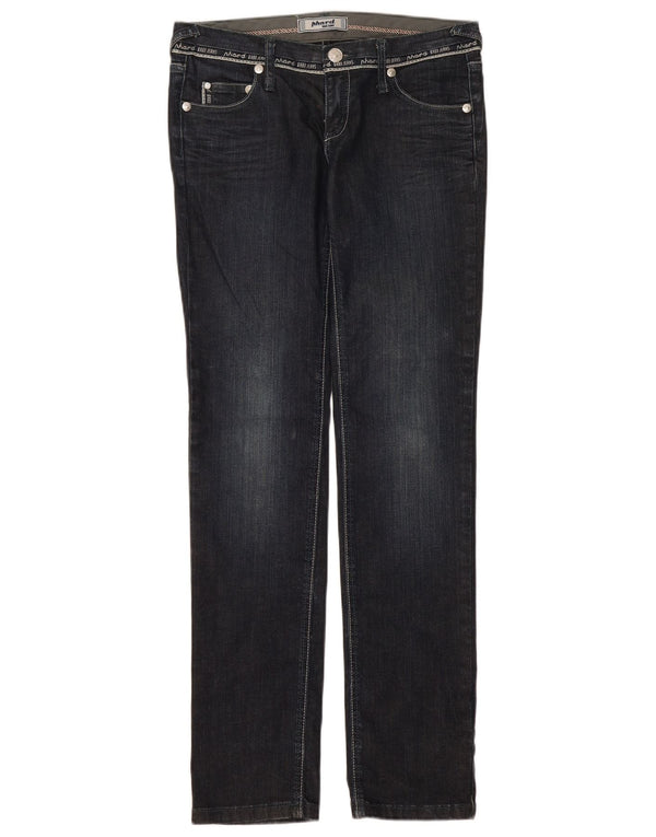 Phard Damen Graphic Slim Jeans UK 8 Small W32 L33 Marineblau Baumwolle
