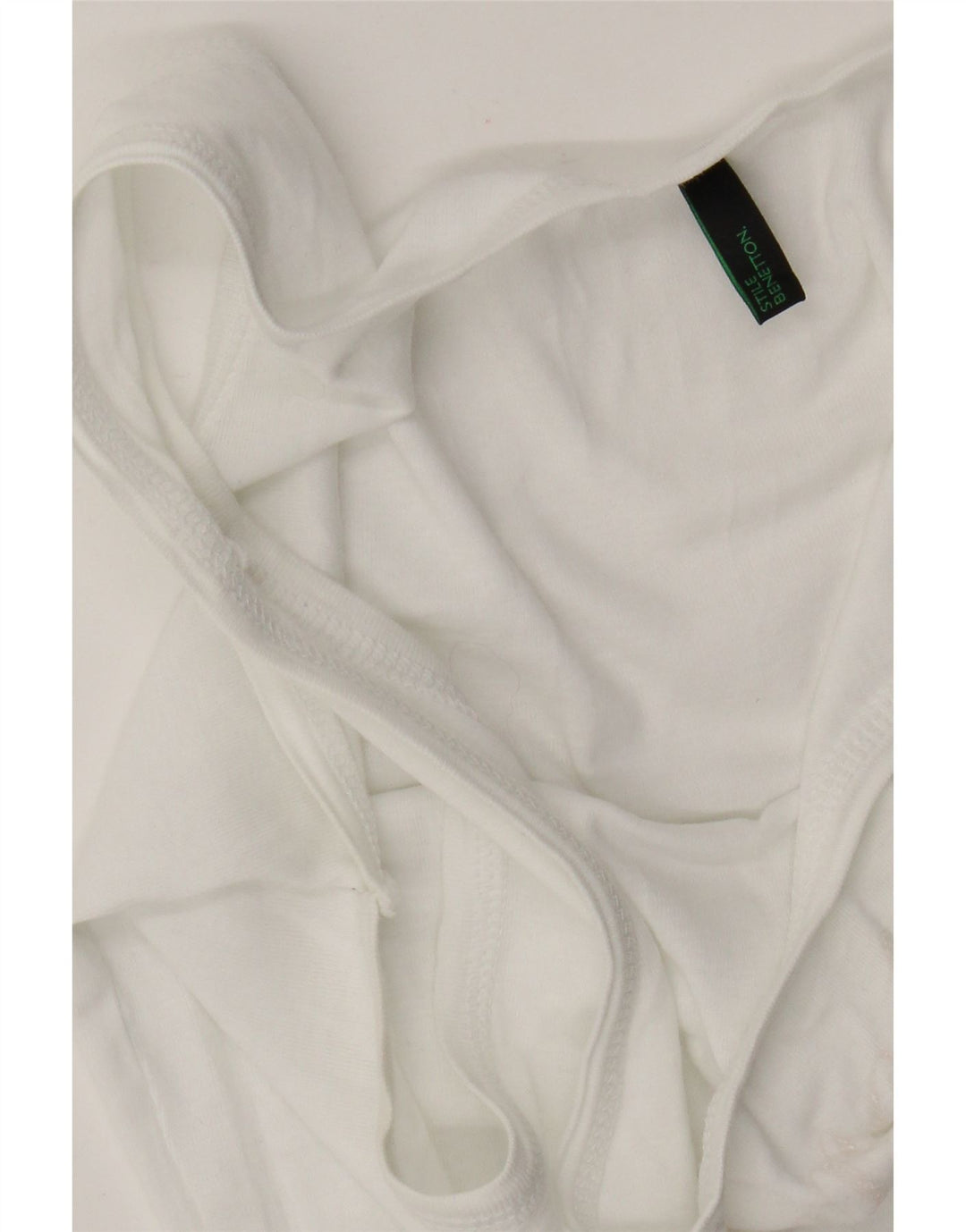 Benetton Damen Grafik-Trägershirt UK 6 XS Weiß