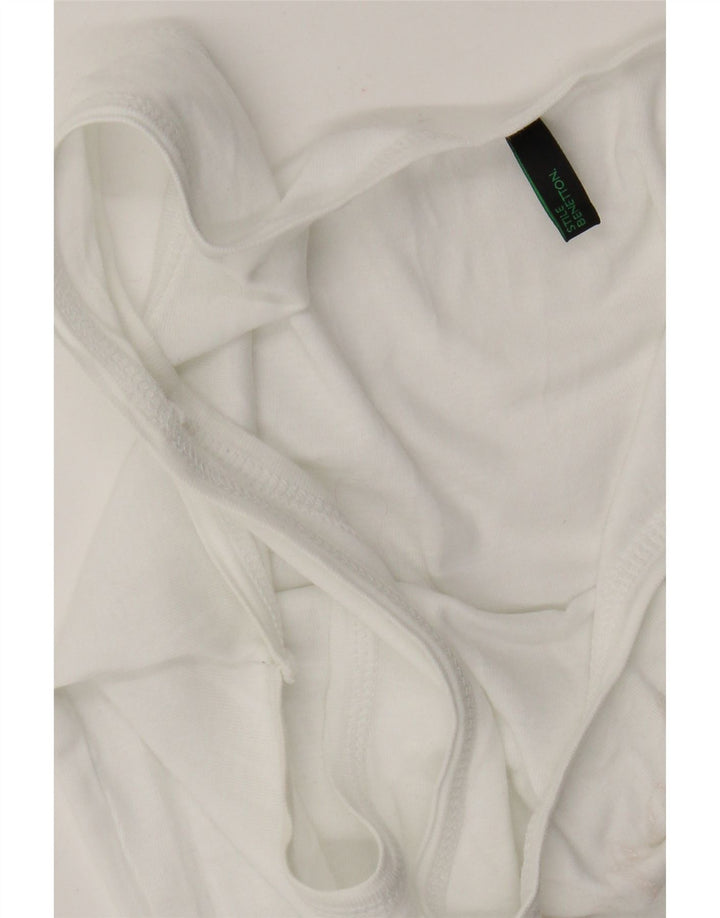 Benetton Damen Grafik-Trägershirt UK 6 XS Weiß