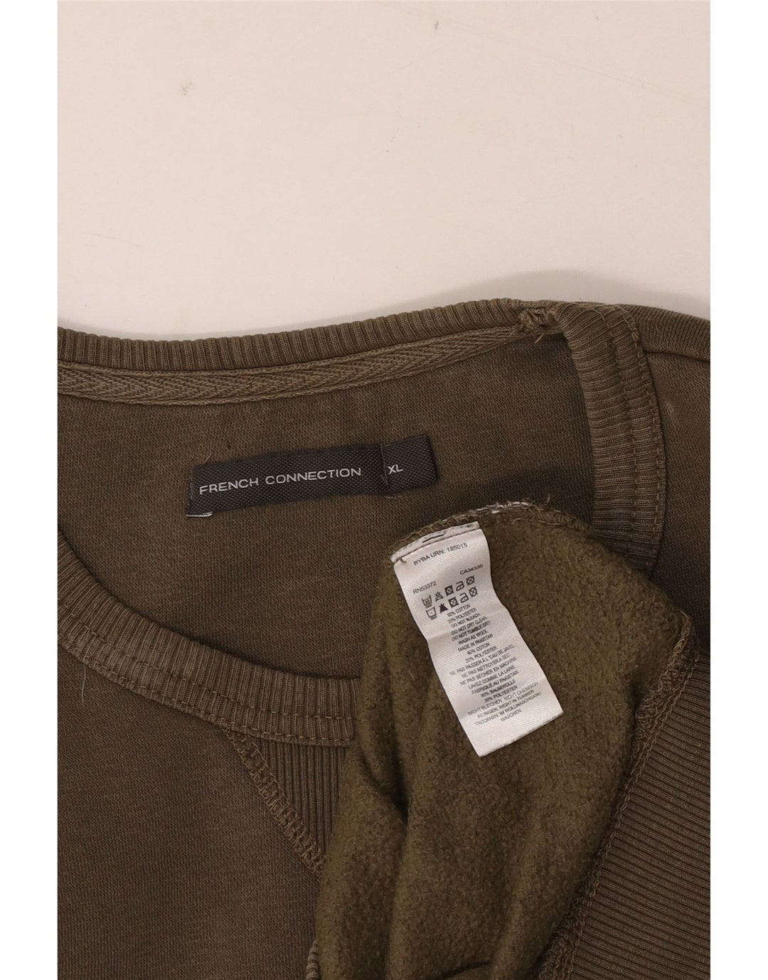 FRENCH CONNECTION Herren Sweatshirt Pullover XL Khaki Baumwolle