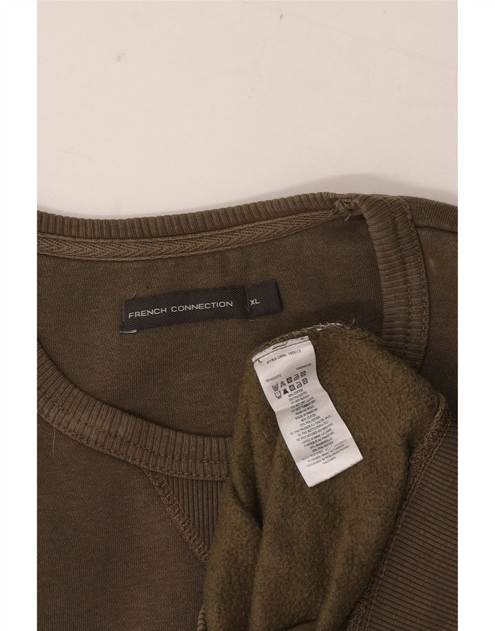 FRENCH CONNECTION Herren Sweatshirt Pullover XL Khaki Baumwolle