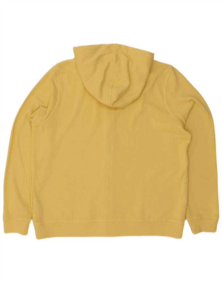 Fat Face Herren-Kapuzenpullover mit Reißverschluss, groß, gelbe Baumwolle