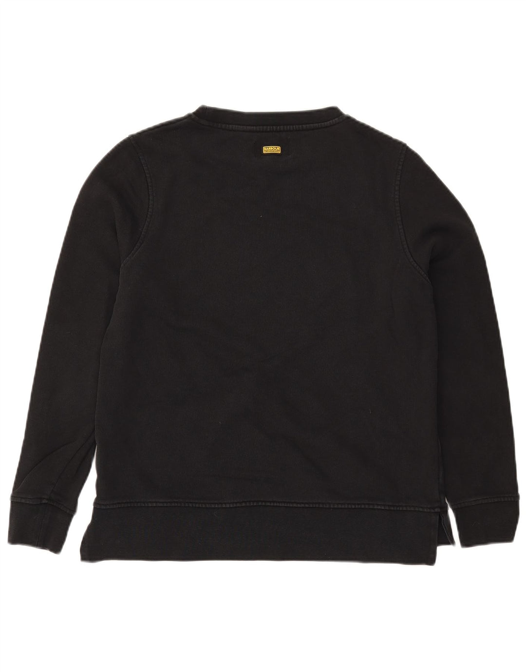 BARBOUR Damen Grafik-Sweatshirt-Pullover UK 12 Mittelschwarze Baumwolle