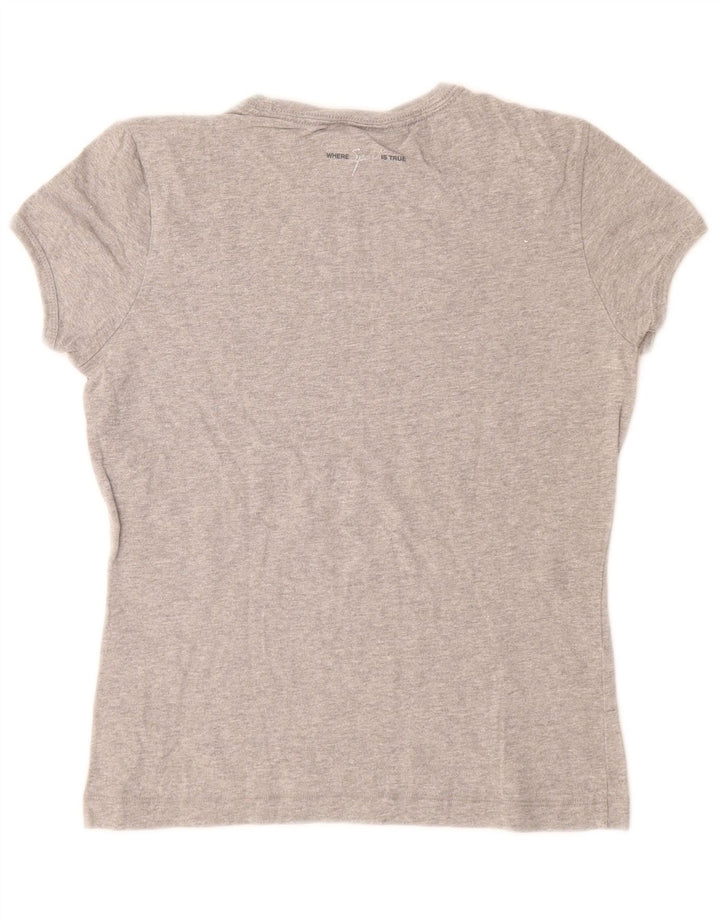 CHAMPION Damen Heritage Classics Graphic T-Shirt Top UK 12 Mittelgrau