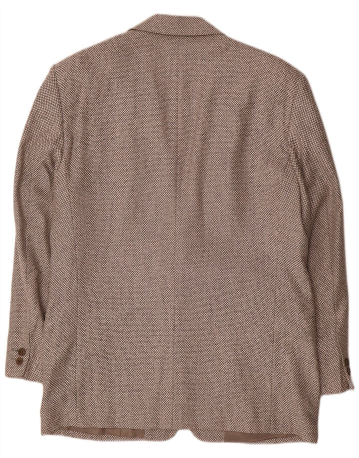 BYBLOS Herren-Blazer mit 2 Knöpfen, UK 40, große grau gefleckte Wolle