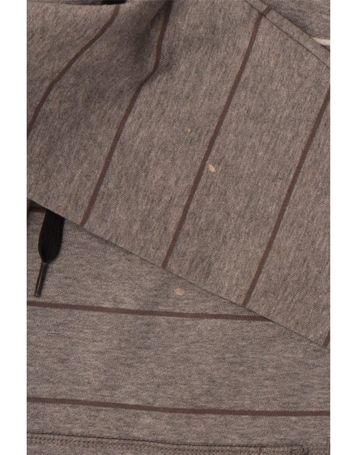 Puma Herren Kapuzenpullover, klein, grau gestreift, Baumwolle