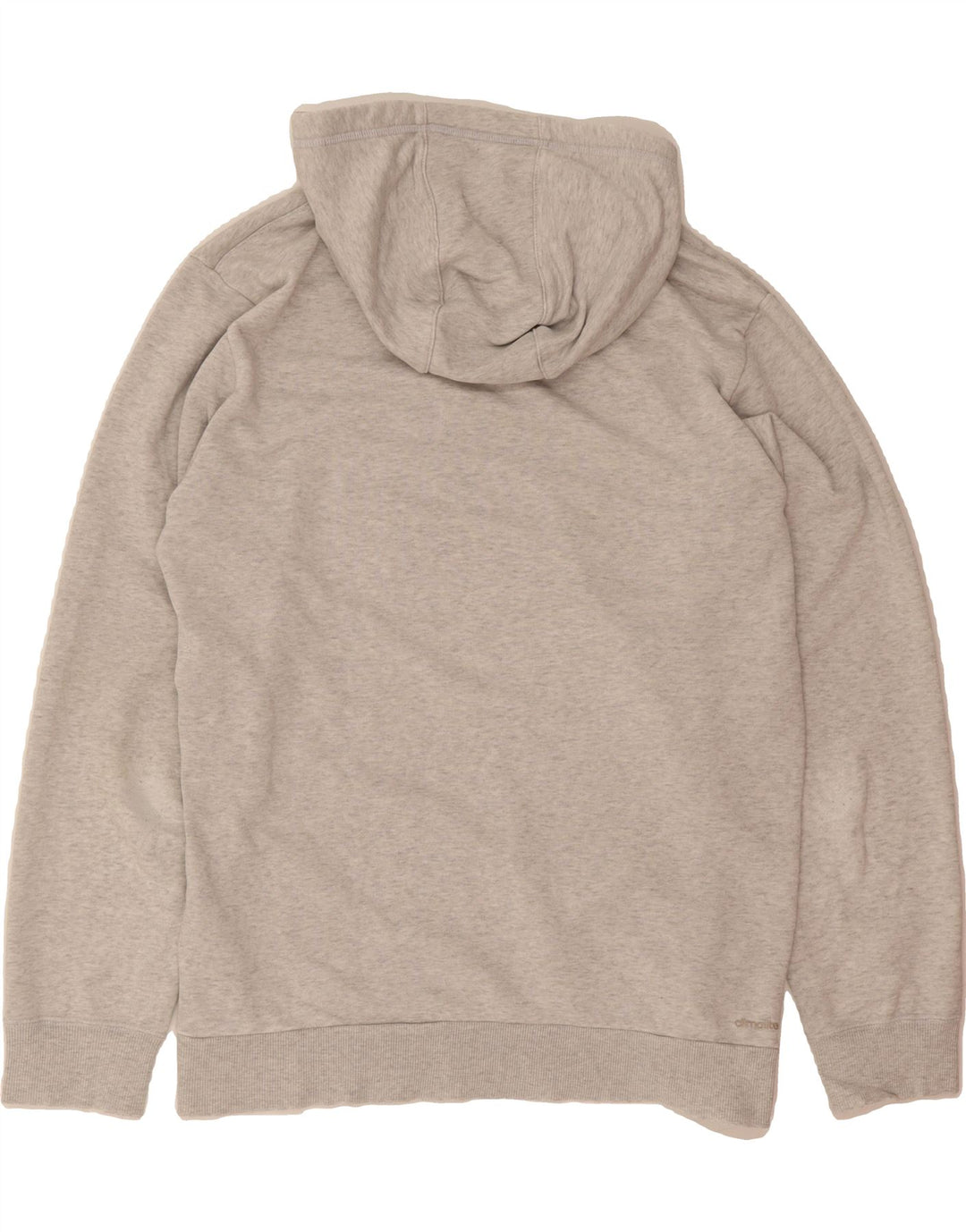 ADIDAS Womens Climalite Oversized Graphic Hoodie Jumper UK 14 Medium Grey Vintage Adidas and Second-Hand Adidas from Messina Hembry 