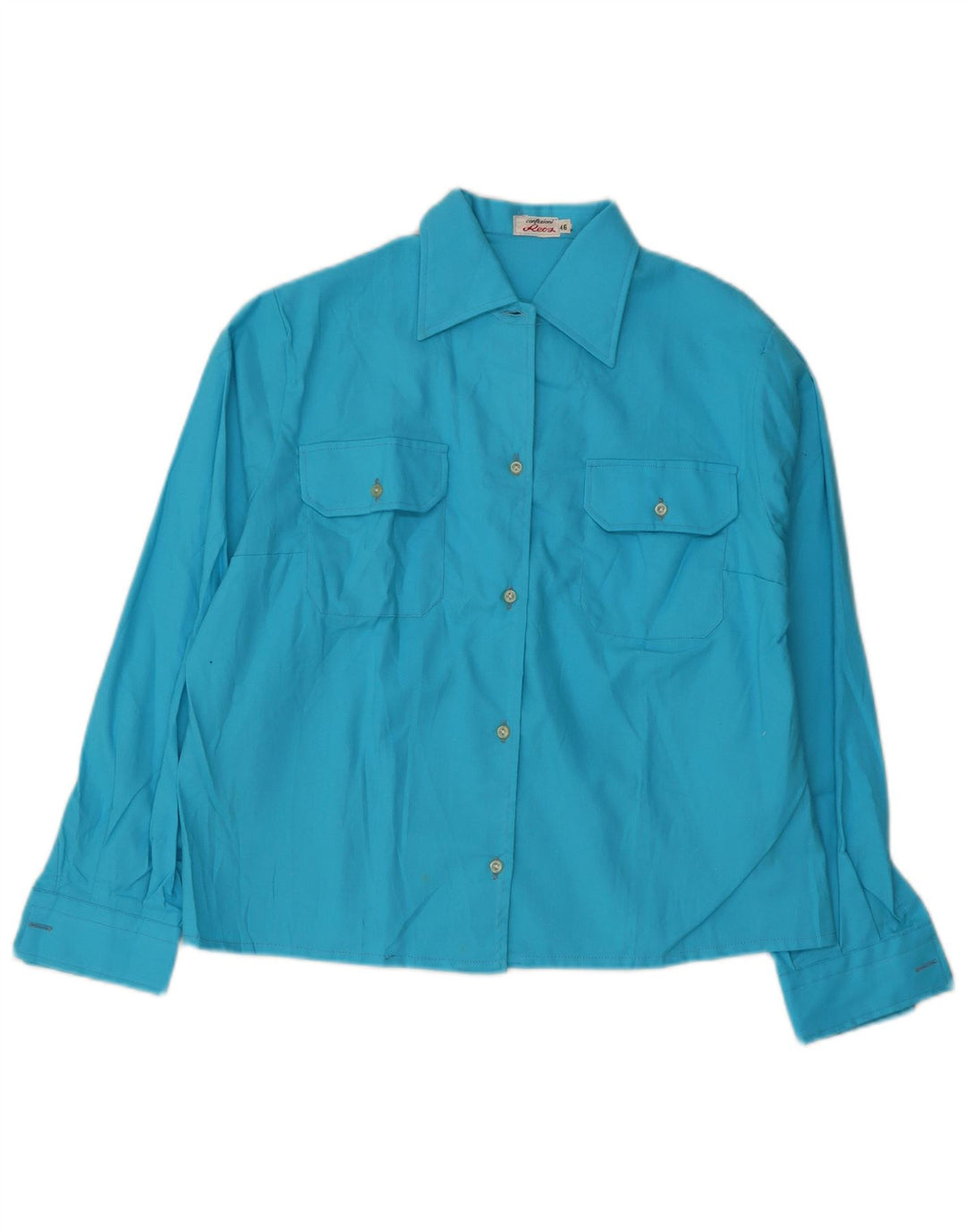 Vintage Damen Hemd IT 46 Groß Blau