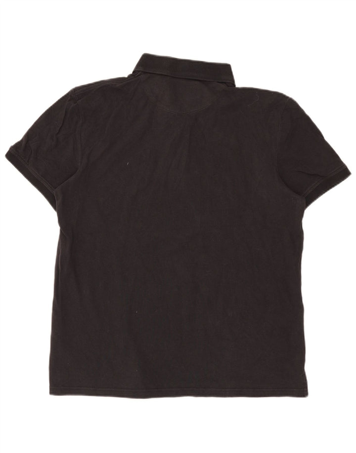 Lyle & Scott Herren-Poloshirt, groß, schwarze Baumwolle