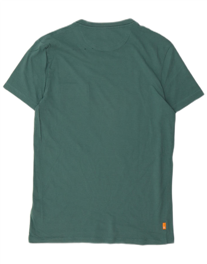 Timberland Slim Fit T-Shirt-Oberteil für Herren aus mittelgrüner Baumwolle