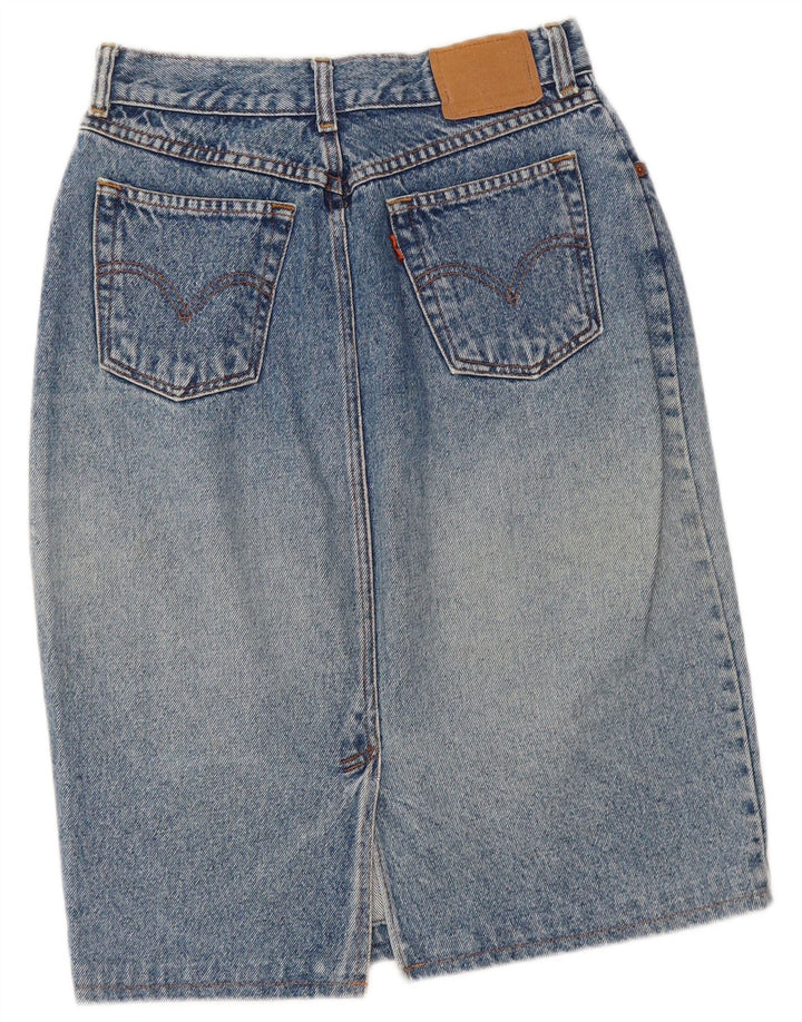 LEVI'S Damen Jeansrock W26 Small Blaue Baumwolle